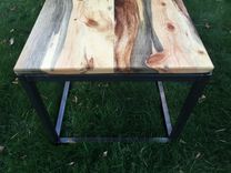 Beetle Kill (Bluestain) Pine Wood Coffee Table - Handmade In Denver 4 small
