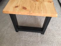 Live Edge Beetle Kill Pine Wood Top Coffee Table W/ Steel Frame - Handmade In Denver 5 small