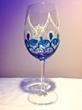 Custom Made Flower Design Wine Glasses 5 small