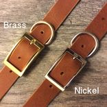Handmade Personalized Brown Leather Dog Collar With Free Name 3 small