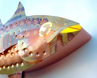 Copper Albacore Tuna Sconce 2 small