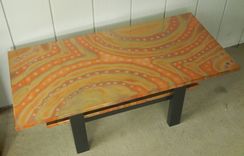 Copper Coffee Table With Magazine Shelf 5 small