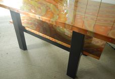 Copper Coffee Table With Magazine Shelf 3 small