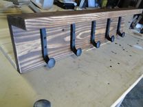 Coat Rack With Railroad Spikes 4 small