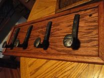 Handmade Coat Rack With Railroad Spike Hooks 1 small