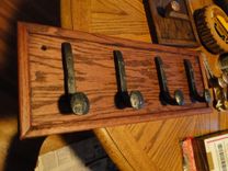 Handmade Coat Rack With Railroad Spike Hooks 3 small