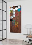 Mod Honeycomb 48x20 - Wood Wall Art, Modern Art, Metal Art, Original Art, Abstract Art 2 small
