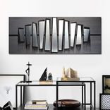 Fierce Parallel 60x24 - Wood Wall Art, Metal Wall Art, Modern Wall Art, Wall Decor, Abstract Art 1 small