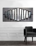 Fierce Parallel 48x24 - Wood Wall Art, Metal Wall Art, Modern Wall Art, Wall Decor, Abstract Art 1 small