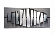 Fierce Parallel 48x24 - Wood Wall Art, Metal Wall Art, Modern Wall Art, Wall Decor, Abstract Art 2 small