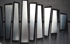 Fierce Parallel 48x24 - Wood Wall Art, Metal Wall Art, Modern Wall Art, Wall Decor, Abstract Art 3 small