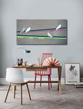 Birds 48x24 - Wood Wall Art, Metal Wall Art, Modern Wall Art, Wall Decor, Modern Painting 3 small