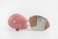 Coral Simulachrum Brooch 2 small