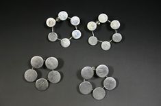 Sterling Silver Disk Earrings 4 small