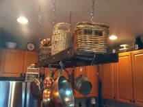 Rustic Ladder Pot Rack 3 small