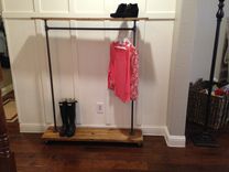 Industrial Urban Garment Rack With Top Shelf 1 small
