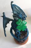 Fantasy Sculpted Figurines Dragon Holding A Four Clover Leaf 4 small