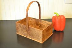 Shaker Inspired Wood Box / Basket Wormy Maple 1 small