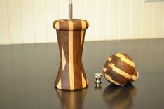 Maple, Walnut Pepper Mill, Hand-Turned 4 small
