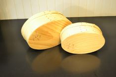 Set / Pair Of Nesting Shaker Style Oval Boxes Pine Sale 4 small