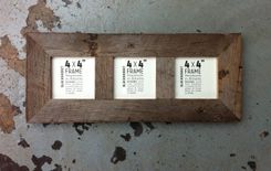 3 Opening Natural Reclaimed Wood Picture Frame (4x4) 5 small