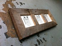 3 Opening Natural Reclaimed Wood Picture Frame (4x4) 1 small