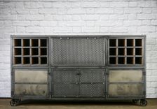 Reclaimed Wood Liquor Cabinet / Bar. Vintage Industrial, Urban Modern Style. Distressed. 2 small