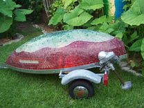 The "Red Boat" Outdoor Lighted Sculpture 3 small