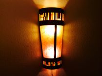 Copper,Mica And Stained Glass Sconces 3 small