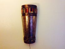 Copper,Mica And Stained Glass Sconces 4 small