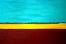 Acrylic Abstract Painting Original Art Teal Purple Red Rothko On Canvas Titled: The Divide 3 small