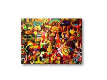Original Modern Abstract Art Painting On Canvas Titled: Get Funky 3 small