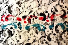 Barefoot Original Modern Abstract Painting Titled: The Road Not Taken 1 small