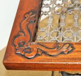 Antique Wrought Iron, Wood And Iron End Table 2 small