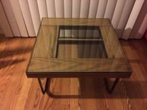 Sold - Solid Oak Window Coffee Table 1 small