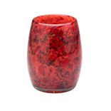 Votive Candle Holder. Hand Blown Art Glass In Red. 1 small