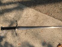Damascus Steel Hand-Forged Welded Sword. 1 small