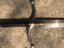 Damascus Steel Hand-Forged Welded Sword. 2 small