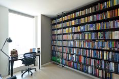 Contemporary, Modern, Minimal, Blackened, Steel Library Shelving 2 small