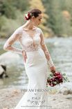 Long Sleeve Satin Wedding Dress (#Ss16109) 5 small