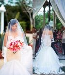 Strapless Trumpet Wedding Gown With Horsehair Braid (Style # Pb115) 6 small