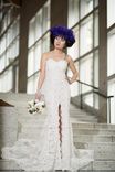 Custom Made Couture Split Fit-N-Flare Wedding Dress-Sheer Back (Style # Juliet Pb137)-Made To Order 6 small
