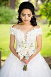 Sample Sale/ Off Shoulder Lace Ball Gown With 3d Flowers (Style #Alice Pb146) 2 small