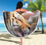 Summer Beach Towel Vacation Pool Beach Blanket Fantasy Tiger Love Towel 6 small