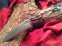 Damascus Gotland Ring Knife 4 small
