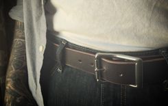 Black Bridle Leather Belt 1 small