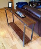 Live Edge Black Walnut And Steel Sofa Table 1 small