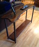 Live Edge Black Walnut And Steel Sofa Table 3 small