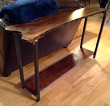Live Edge Black Walnut And Steel Sofa Table 4 small