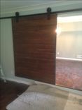 Industrial Steel And Black Walnut Sliding Barn Door 2 small
